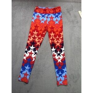 **EUC** LuLaRoe Leggings - OS - Americana Red White Blue Ombre Stars - UNICORN!